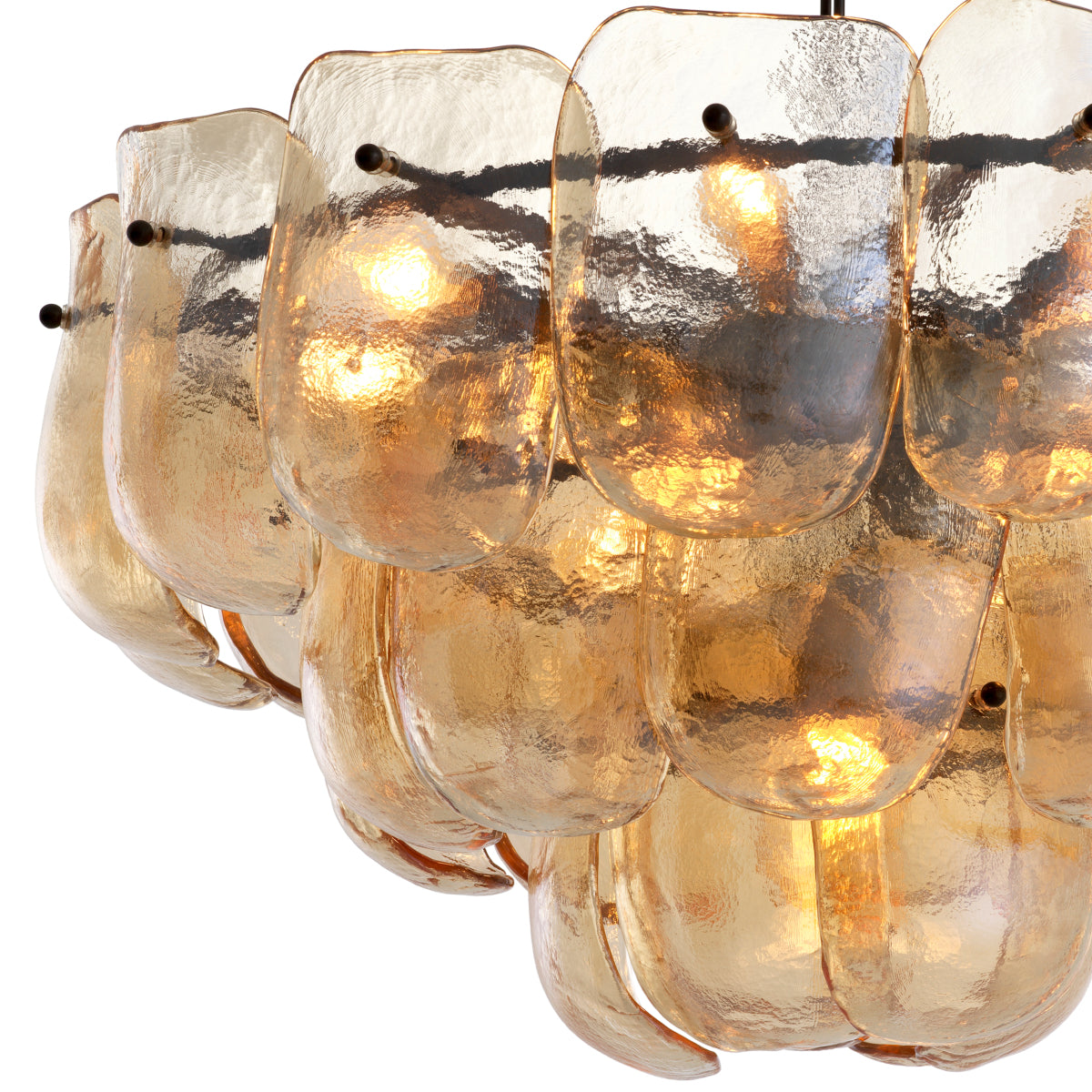 Thick Glass Metal Chandelier Gustave | Eichholtz Miami