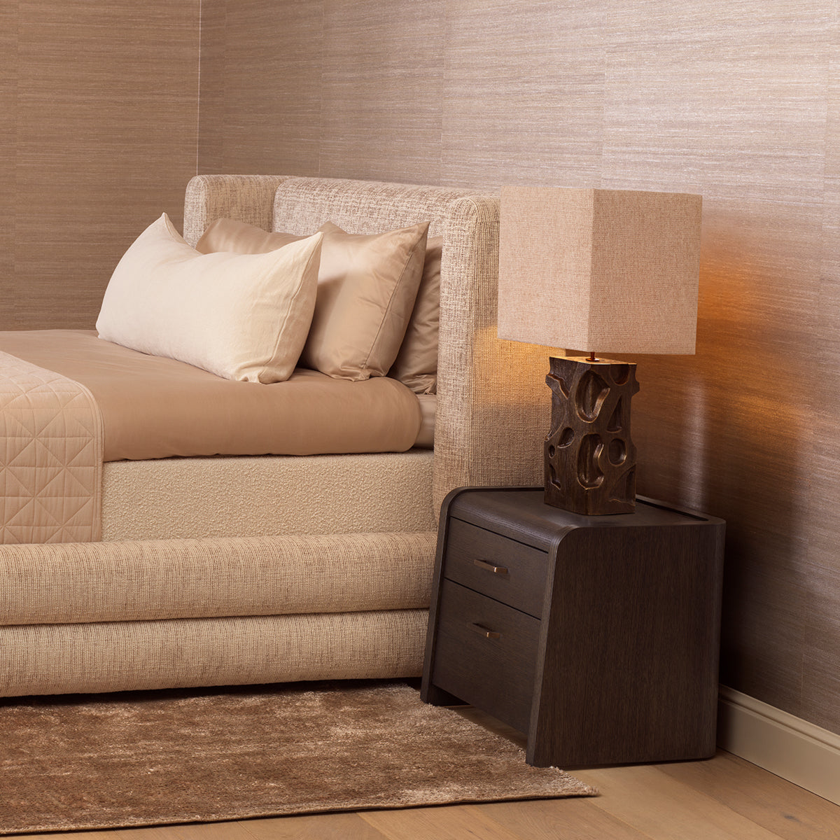 Oak 2-Drawer Nightstand Joane | Eichholtz Miami