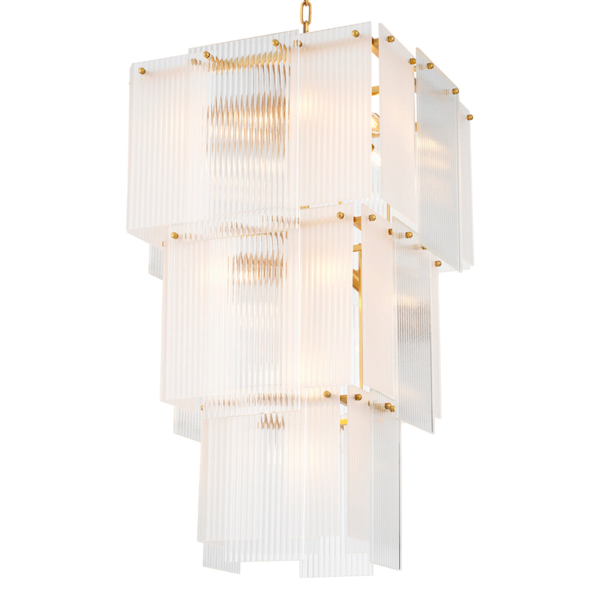 Frosted Glass Tiered Chandelier Giardano | Eichholtz Miami