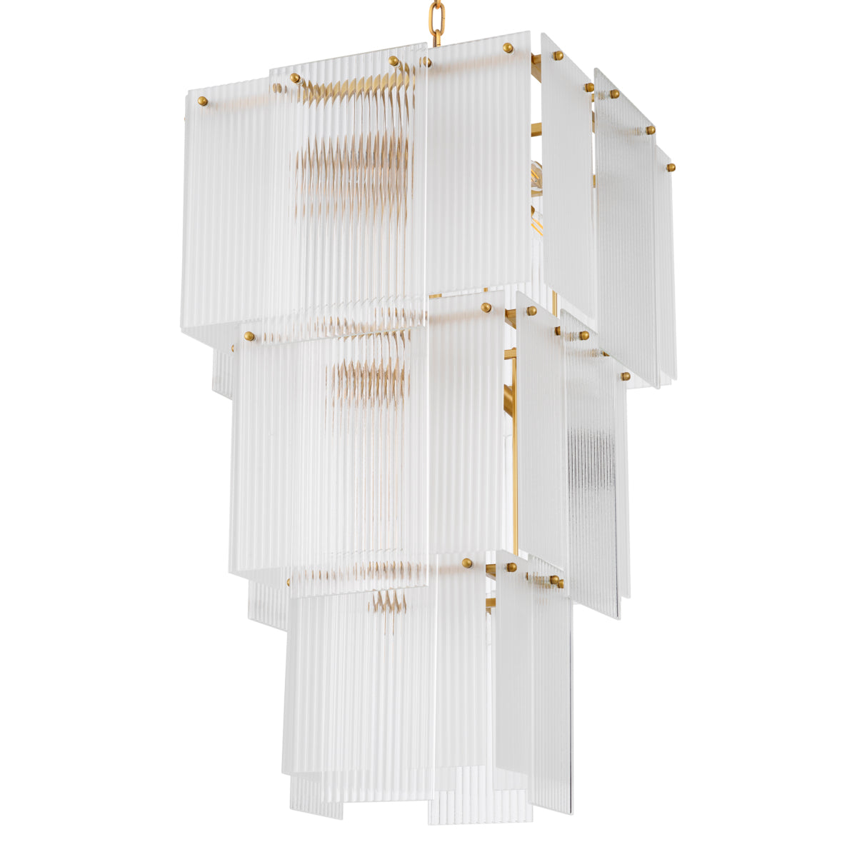 Frosted Glass Tiered Chandelier Giardano | Eichholtz Miami