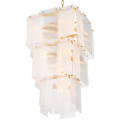 Frosted Glass Tiered Chandelier Giardano | Eichholtz Miami
