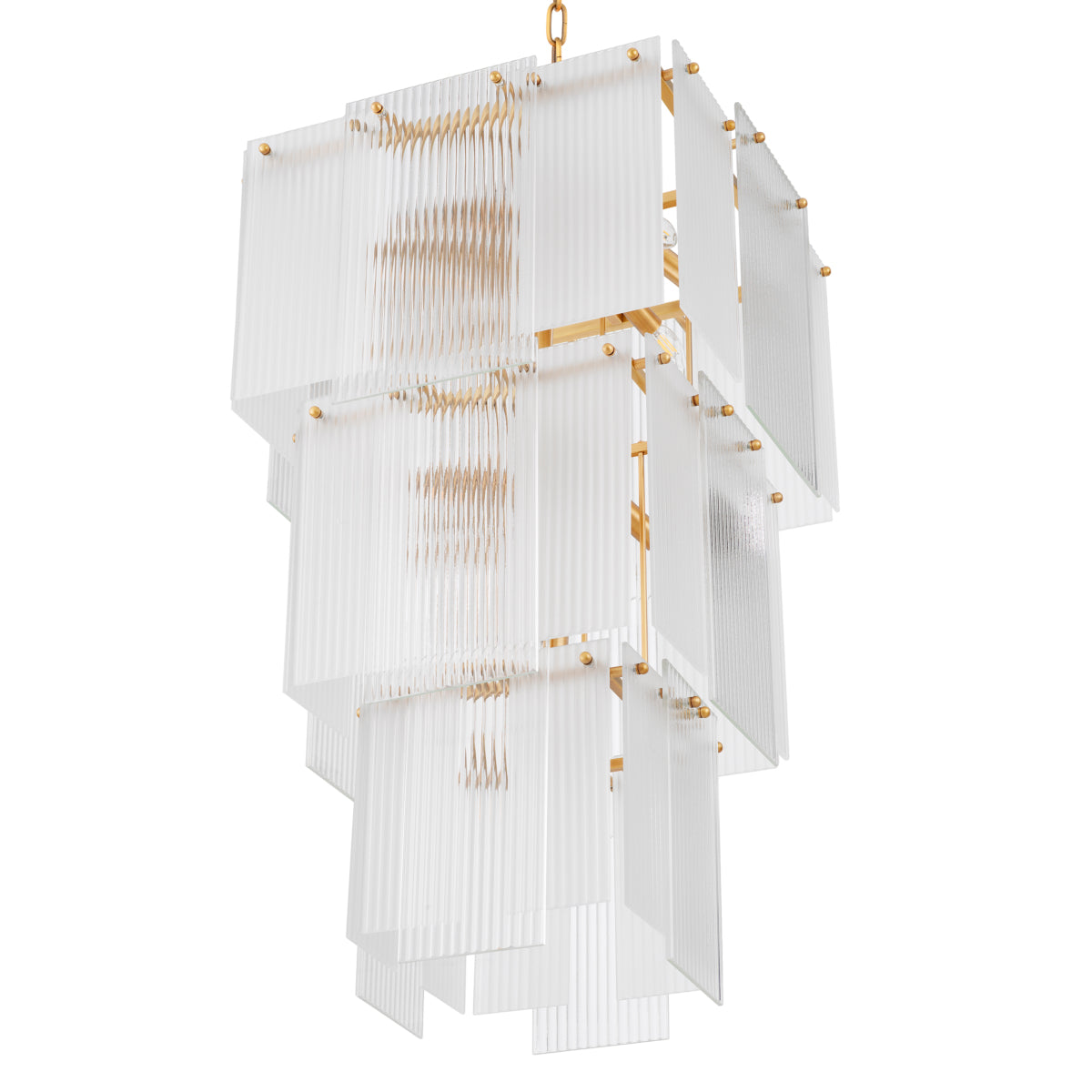 Frosted Glass Tiered Chandelier Giardano | Eichholtz Miami