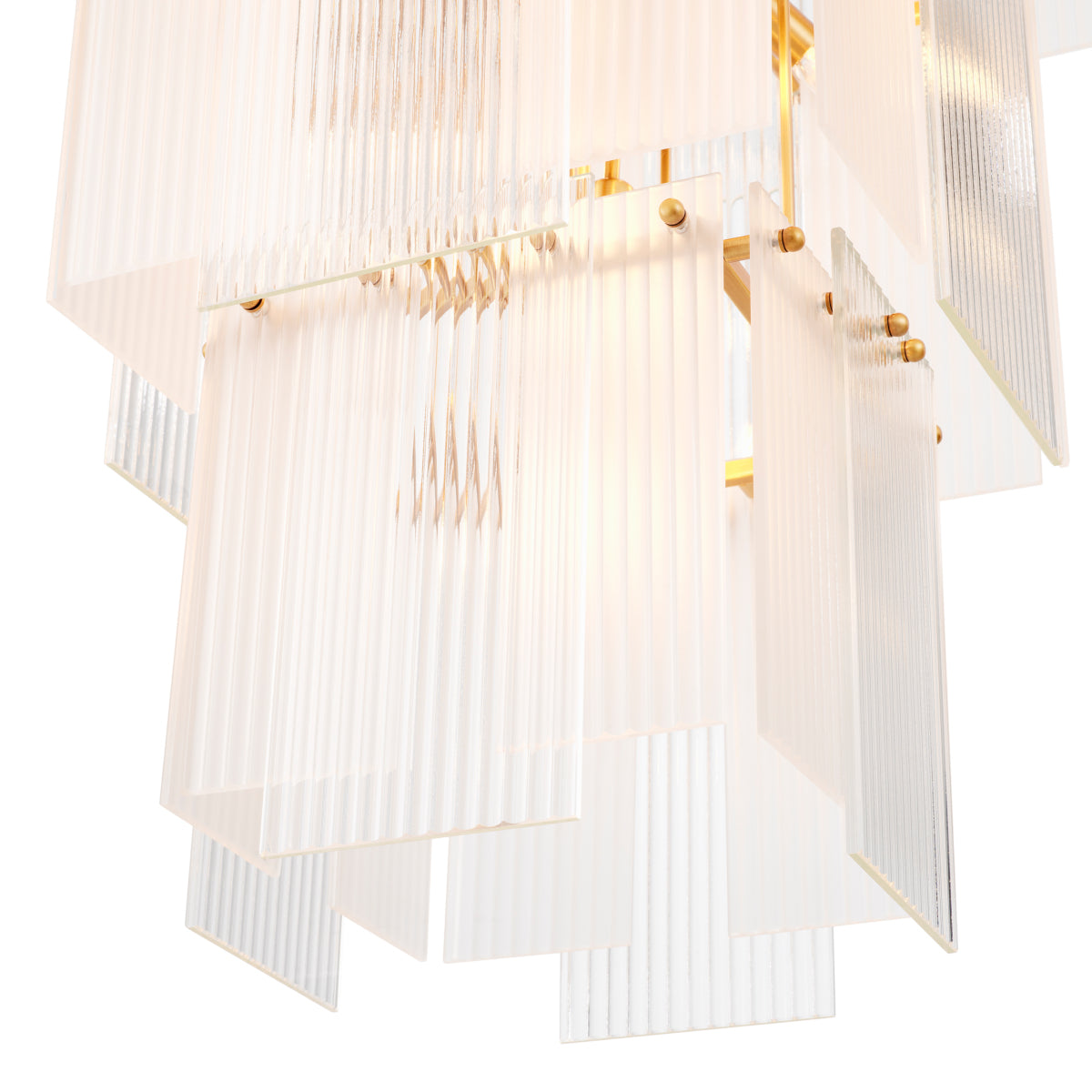 Frosted Glass Tiered Chandelier Giardano | Eichholtz Miami