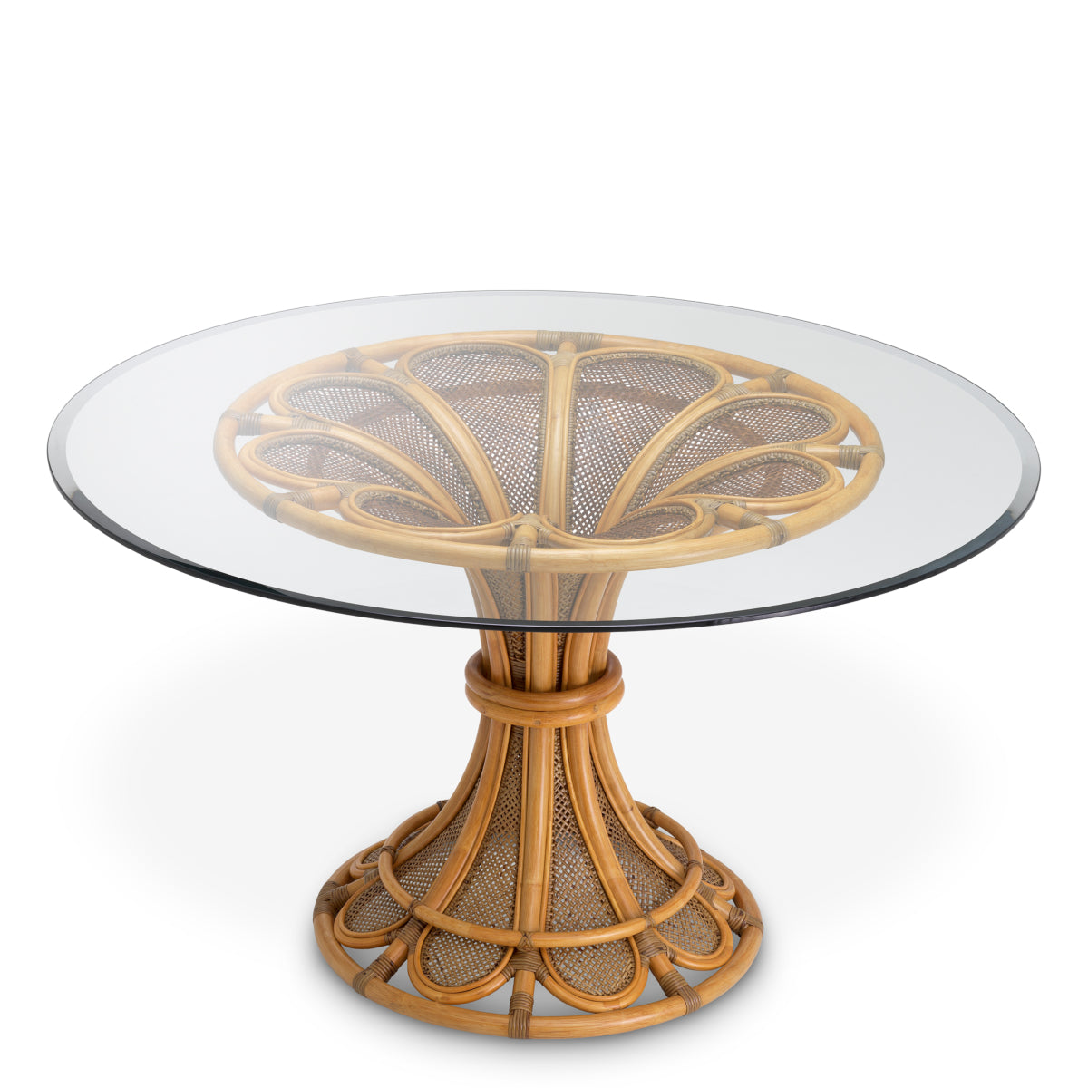 Natural Rattan Center Table Colony | Eichholtz Miami