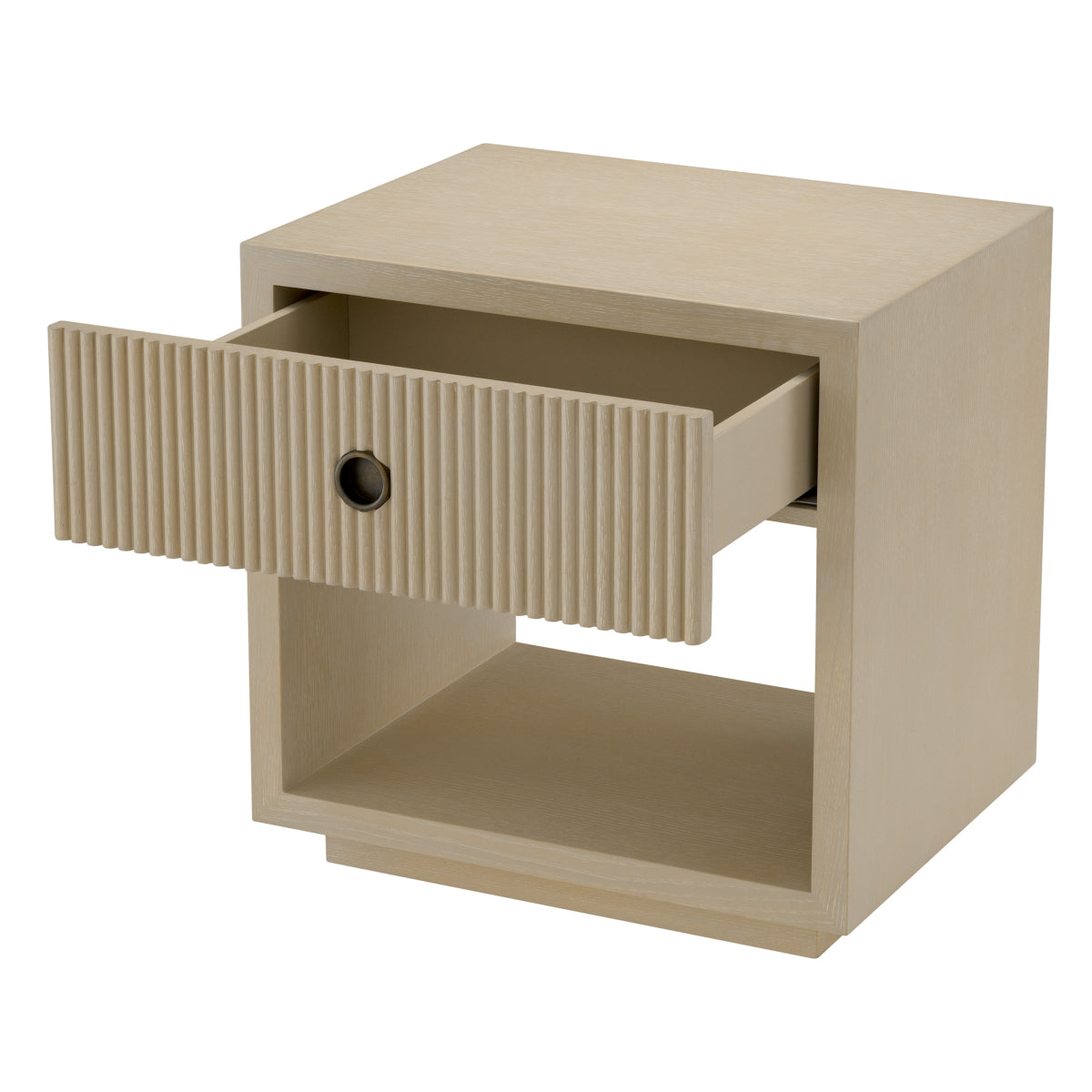 Ribbed Wood Nightstand Dimitrios | Eichholtz Miami
