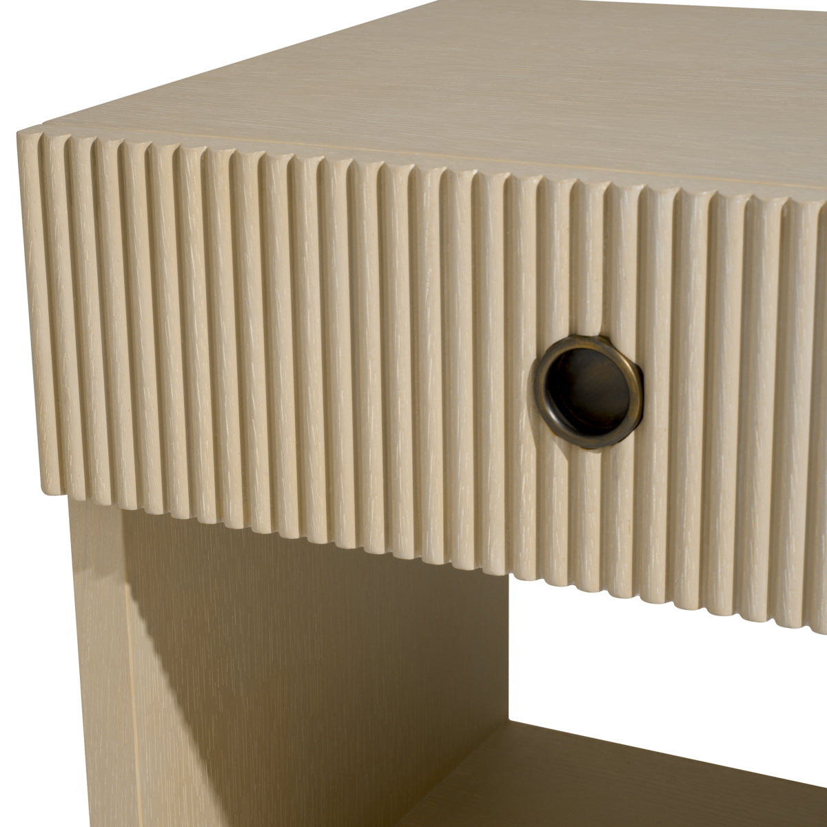 Ribbed Wood Nightstand Dimitrios | Eichholtz Miami