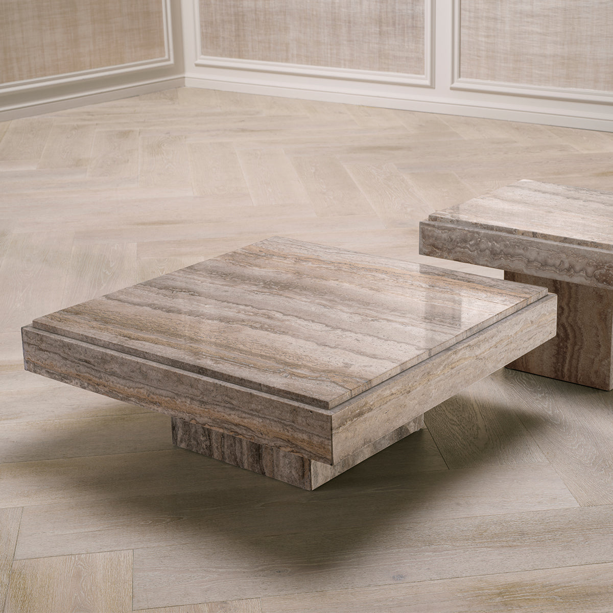 Square Travertine Coffee Table Sartoria | Eichholtz Miami