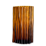 Fluted Amber Glass Vase Vivente | Eichholtz Miami