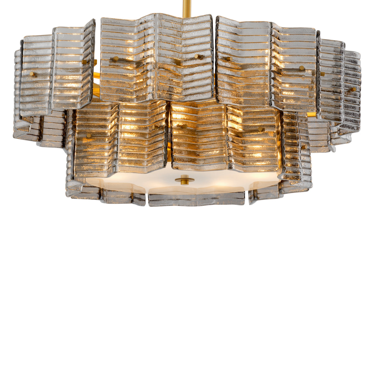 Ribbed Glass Chandelier Silvano | Eichholtz Miami