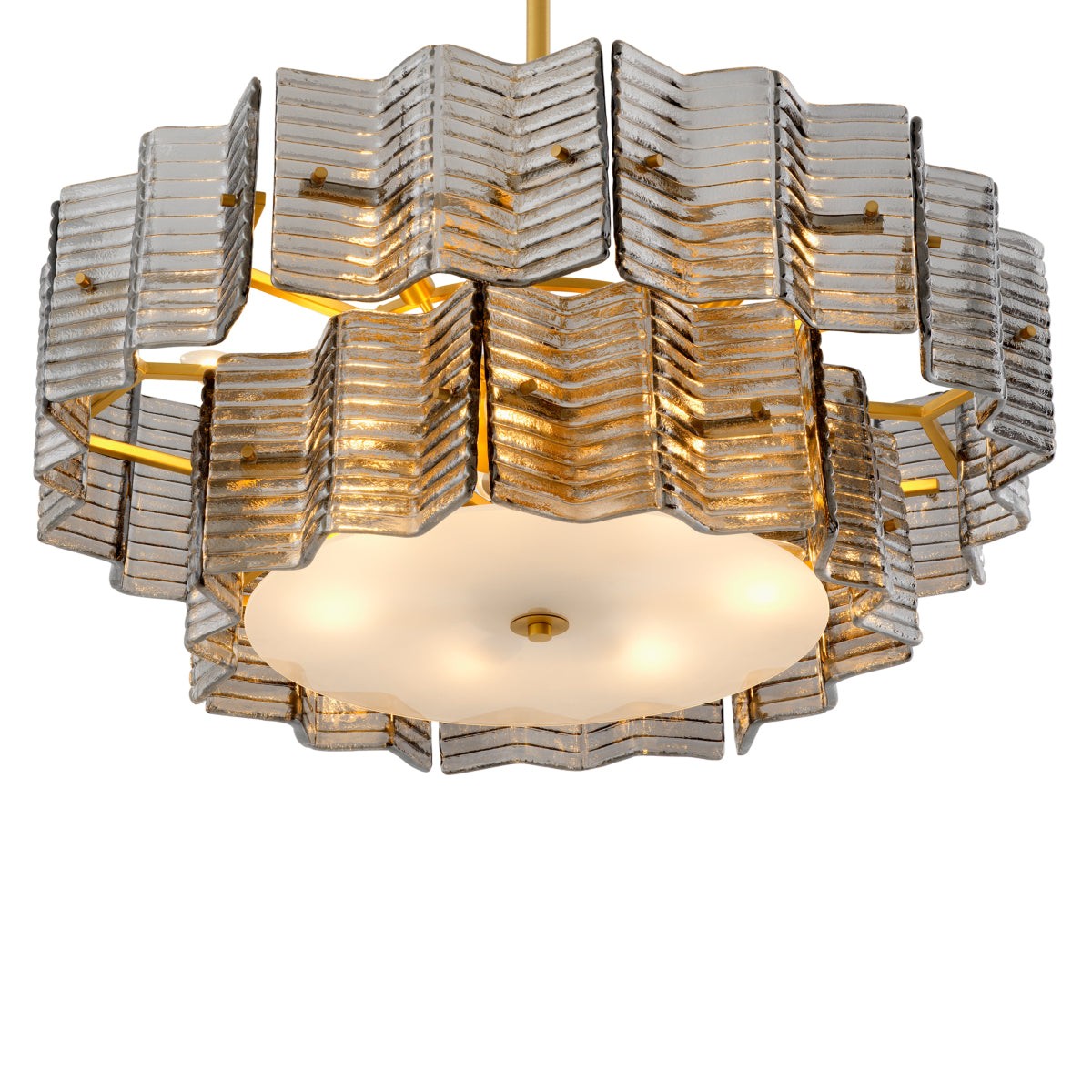 Ribbed Glass Chandelier Silvano | Eichholtz Miami