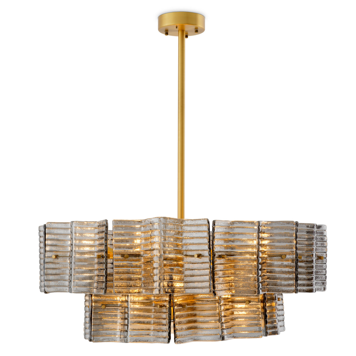 Ribbed Glass Chandelier Silvano | Eichholtz Miami