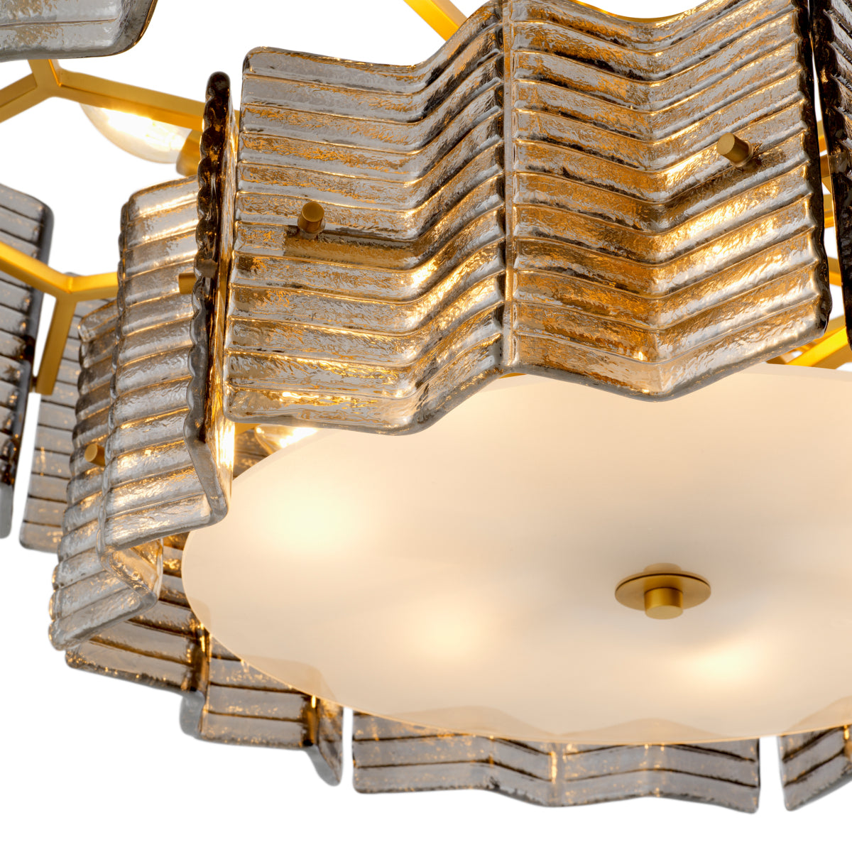 Ribbed Glass Chandelier Silvano | Eichholtz Miami