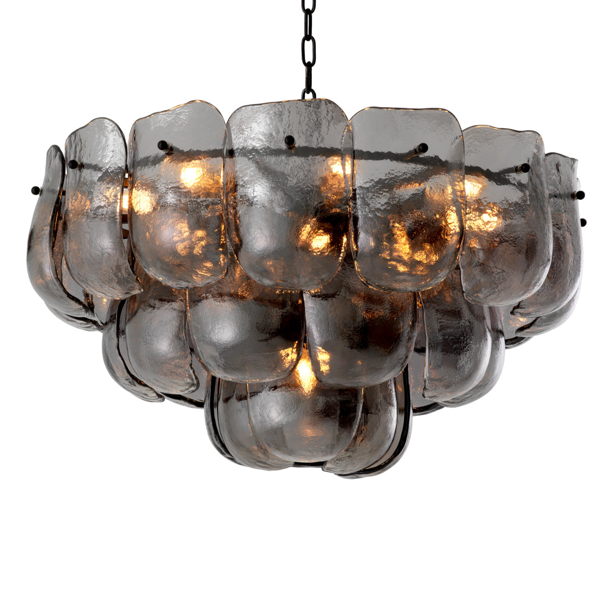 Thick Glass Metal Chandelier Gustave | Eichholtz Miami