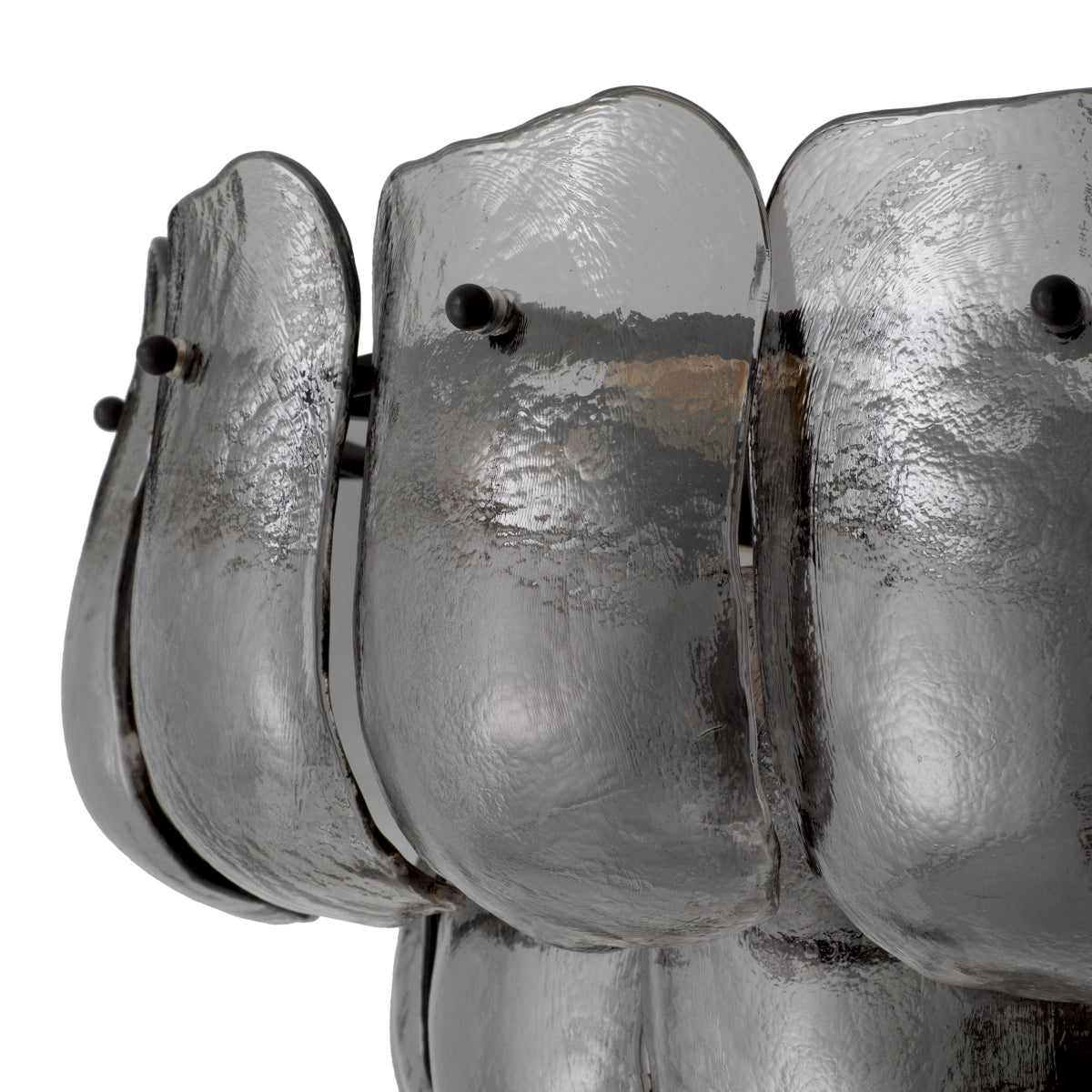 Thick Glass Metal Chandelier Gustave | Eichholtz Miami