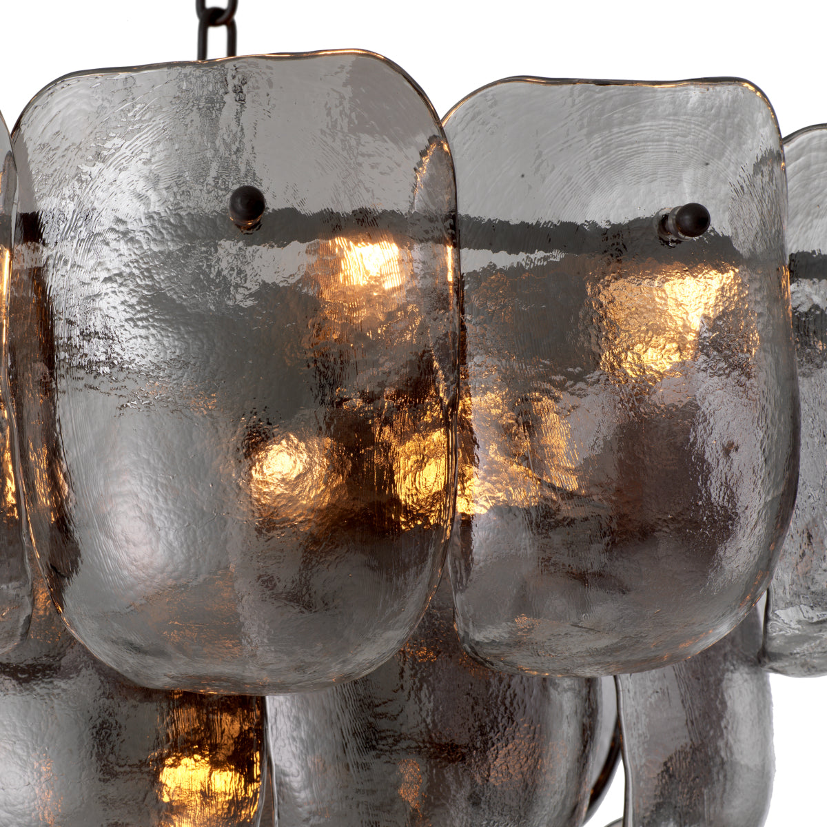 Thick Glass Metal Chandelier Gustave | Eichholtz Miami