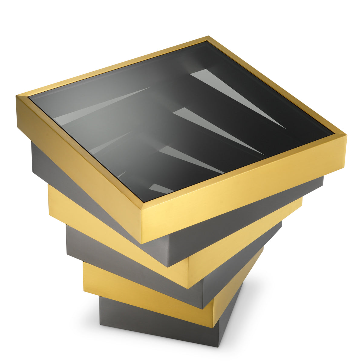 Smoke Glass Side Table Zamora | Eichholtz Miami