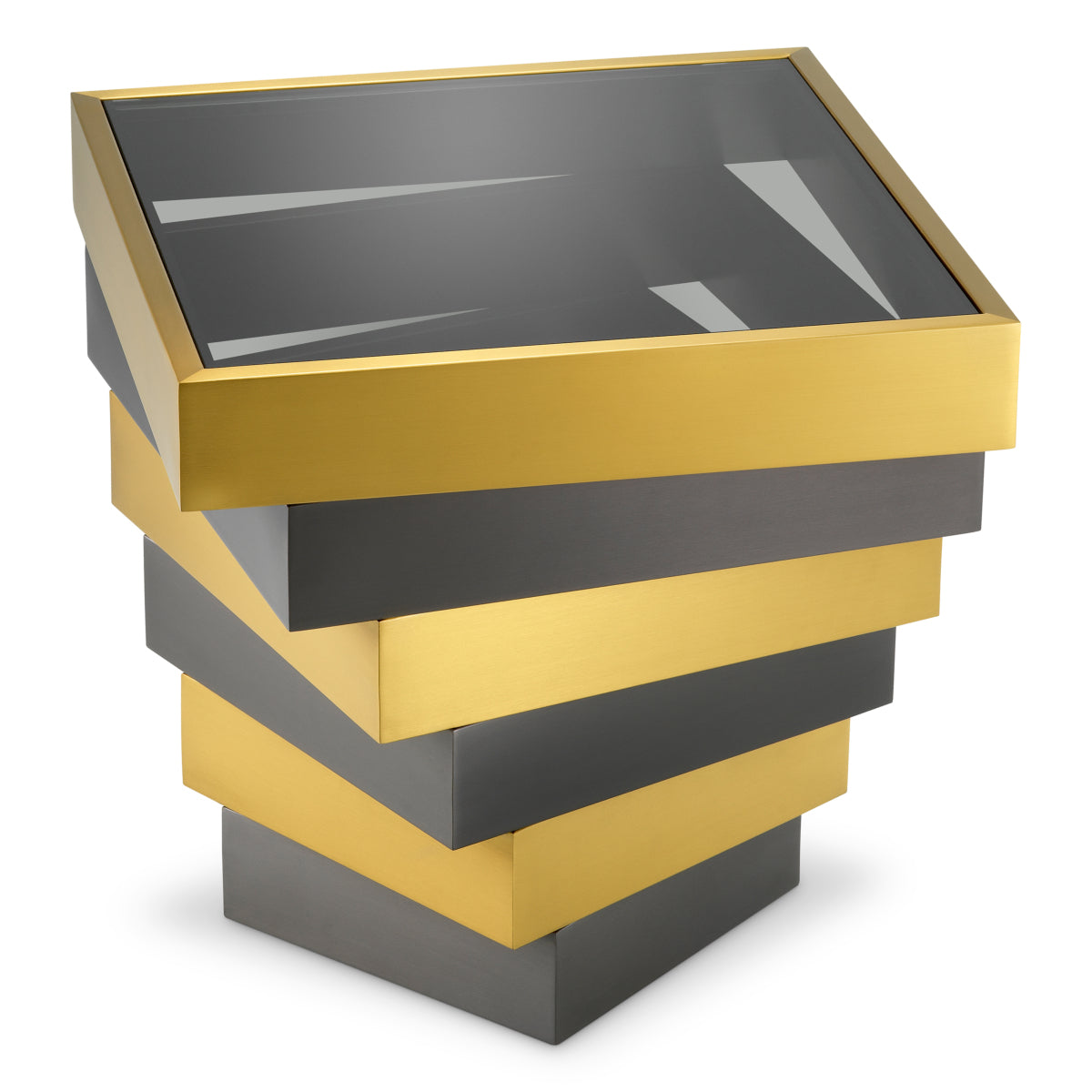 Smoke Glass Side Table Zamora | Eichholtz Miami