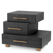 Black Oak 3-Drawer Nightstand Evendale | Eichholtz Miami