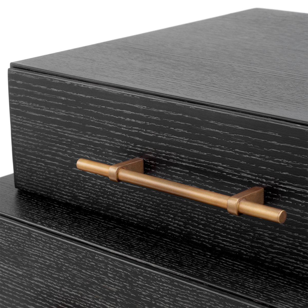 Black Oak 3-Drawer Nightstand Evendale | Eichholtz Miami