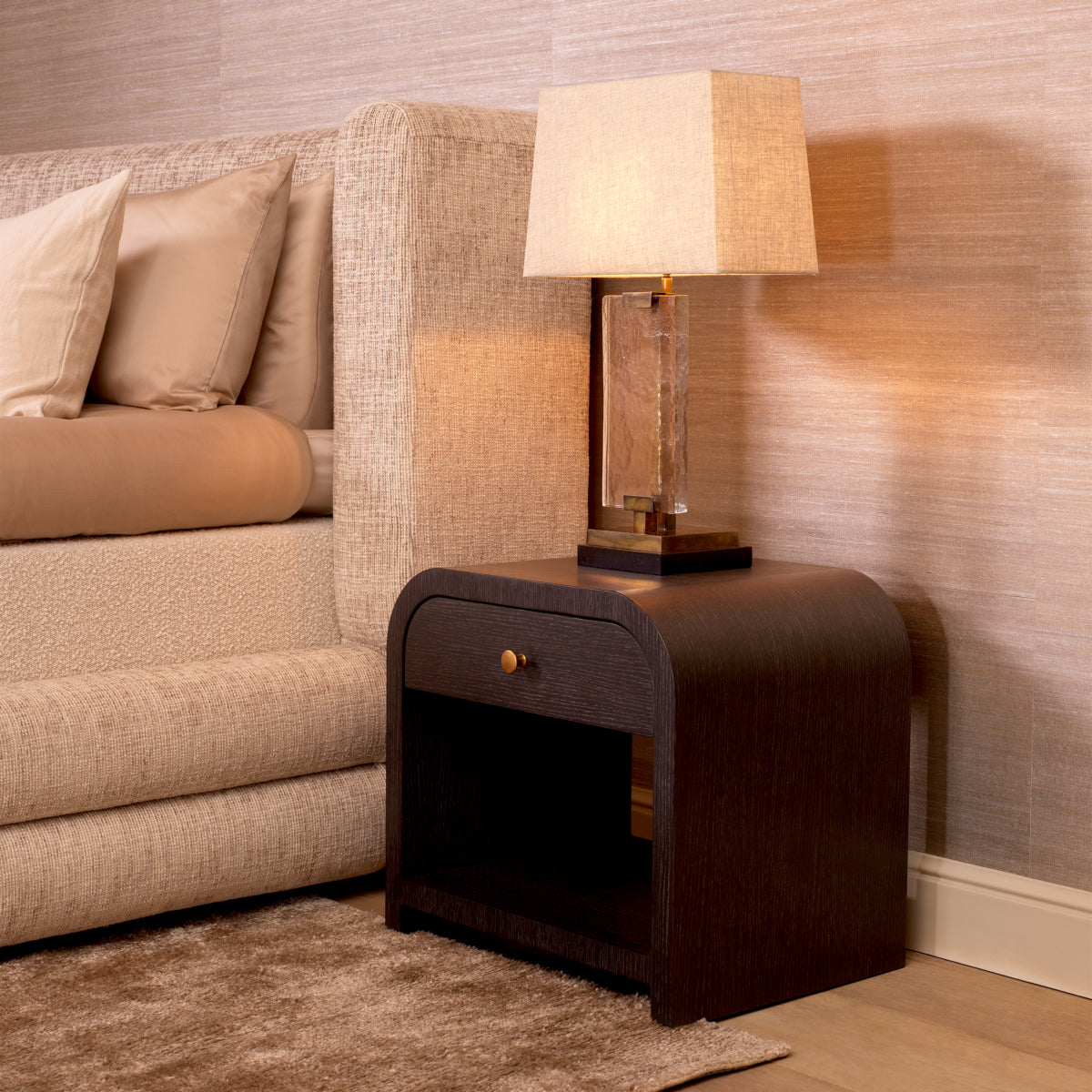 Oak Veneer Nightstand Rhodes | Eichholtz Miami