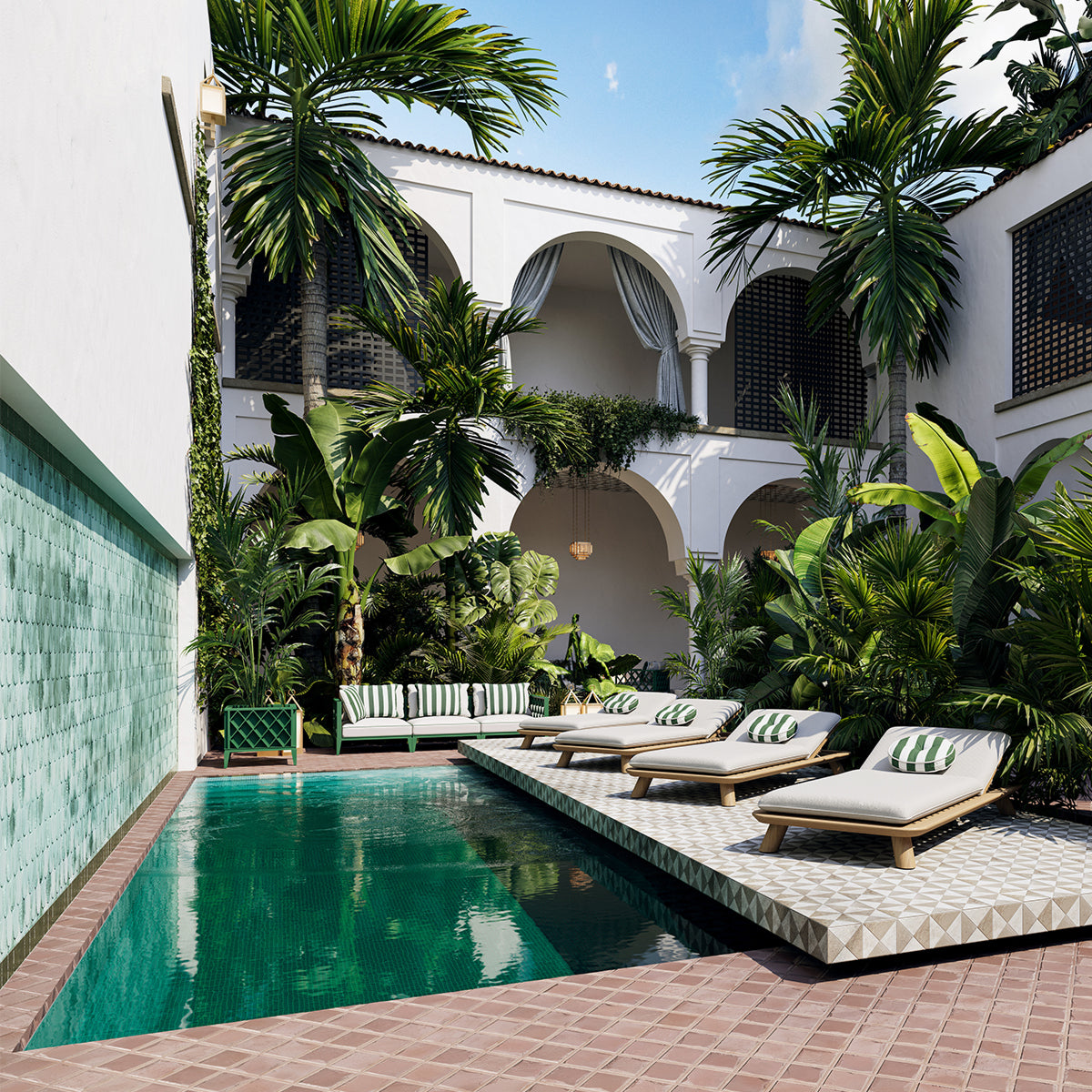 Teak Outdoor Daybed Weston | Eichholtz Miami