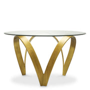 Sculptural Brass Dining Table Soquel | Eichholtz Miami 