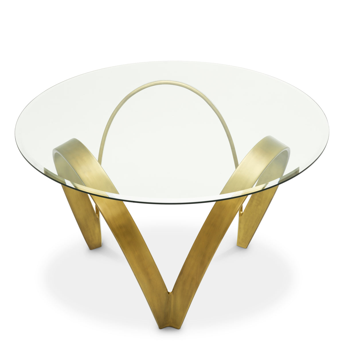 Sculptural Brass Dining Table Soquel | Eichholtz Miami 
