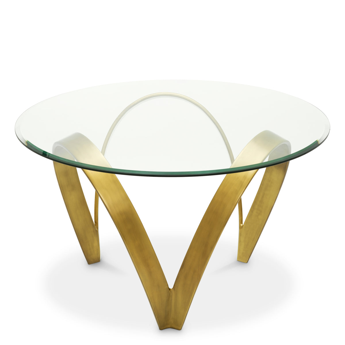 Sculptural Brass Dining Table Soquel | Eichholtz Miami 