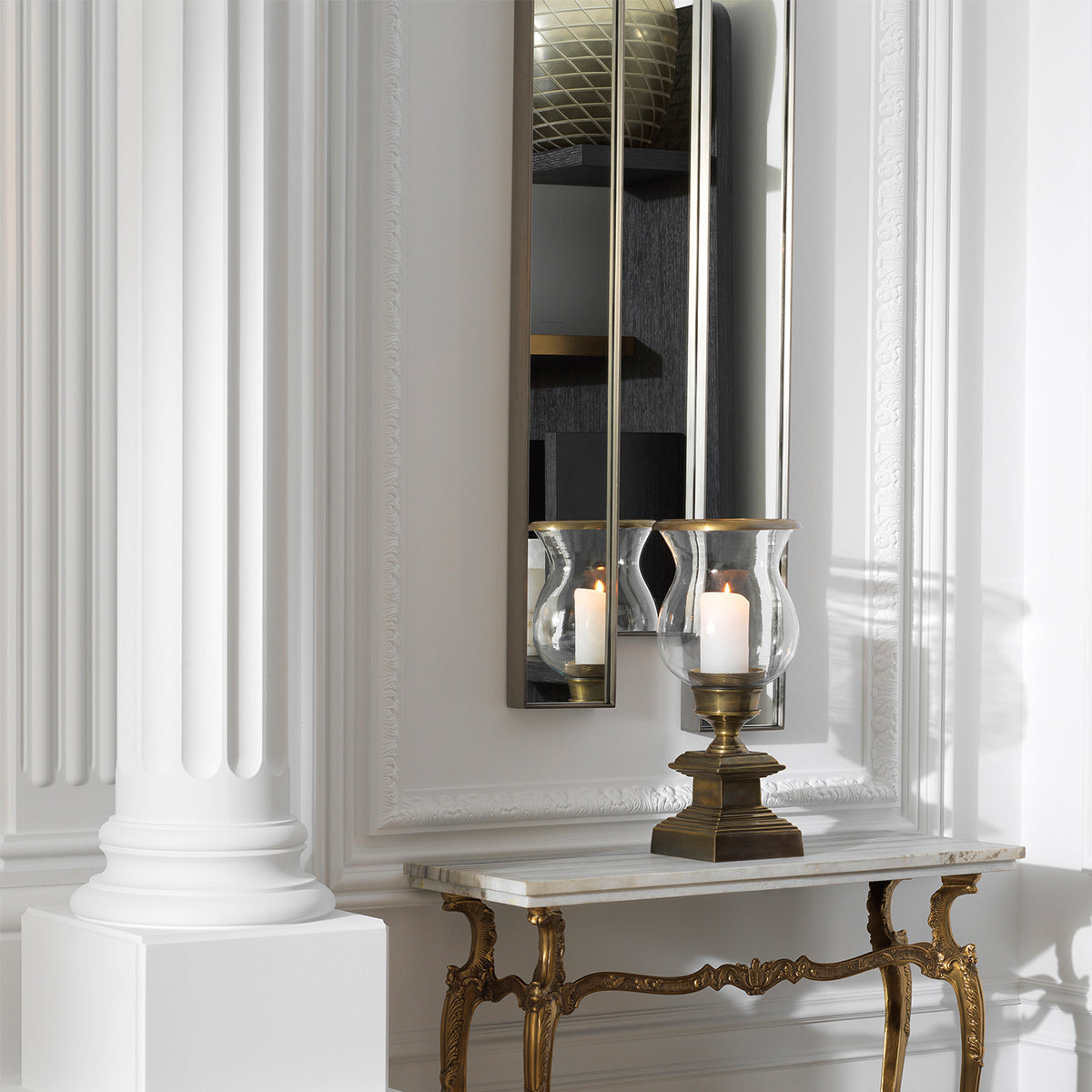 Brushed Steel Mirror Novella | Eichholtz Miami