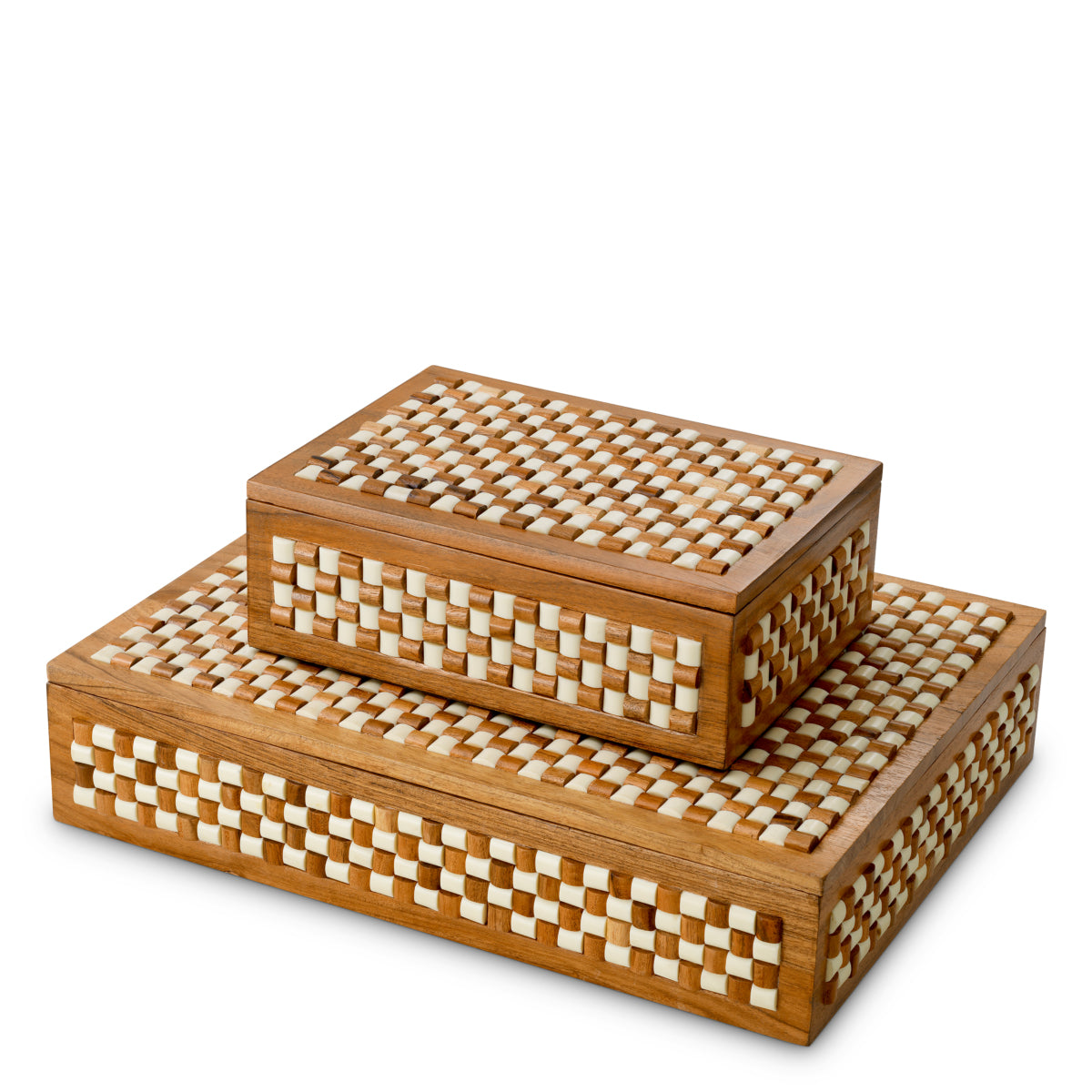 White Brown Wooden Box Cavendish | Eichholtz Miami