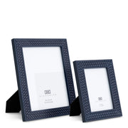 Blue Leather Picture Frames (2) Nivo | Eichholtz Miami