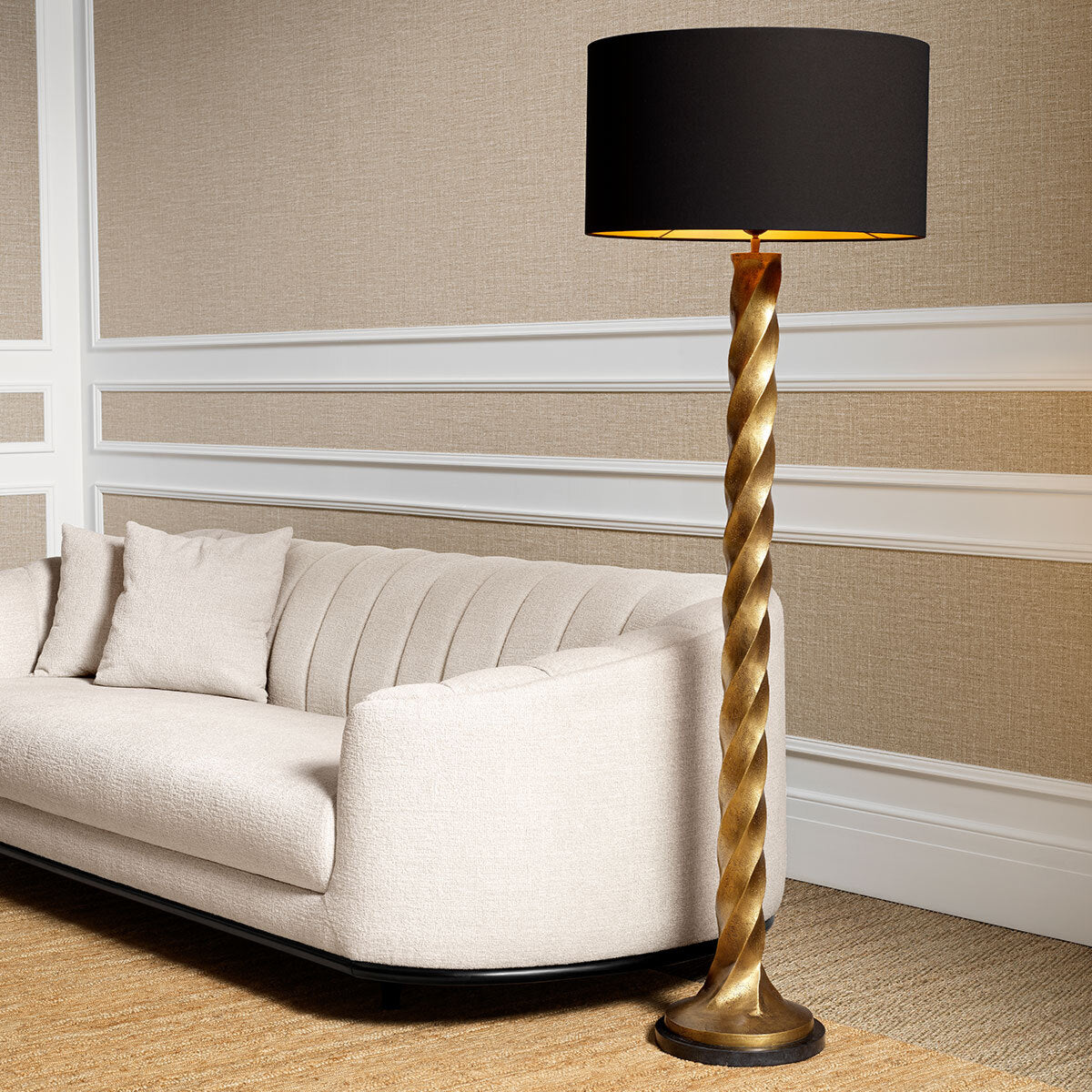 Black Shade Floor Lamp Costanza | Eichholtz Miami