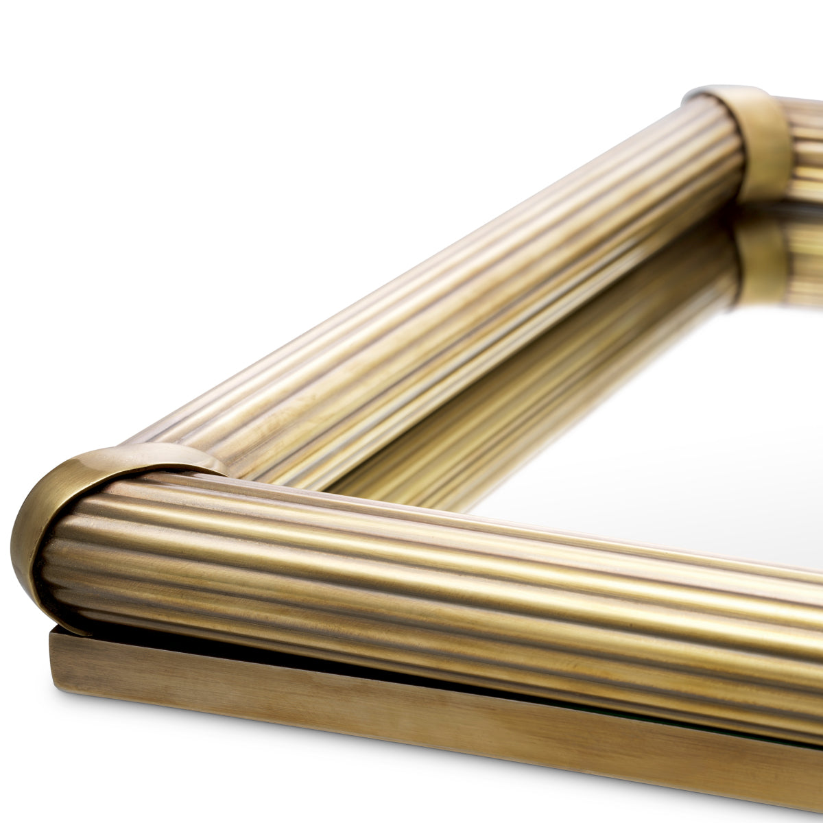 Ribbed Vintage Brass Tray Lenora | Eichholtz Miami