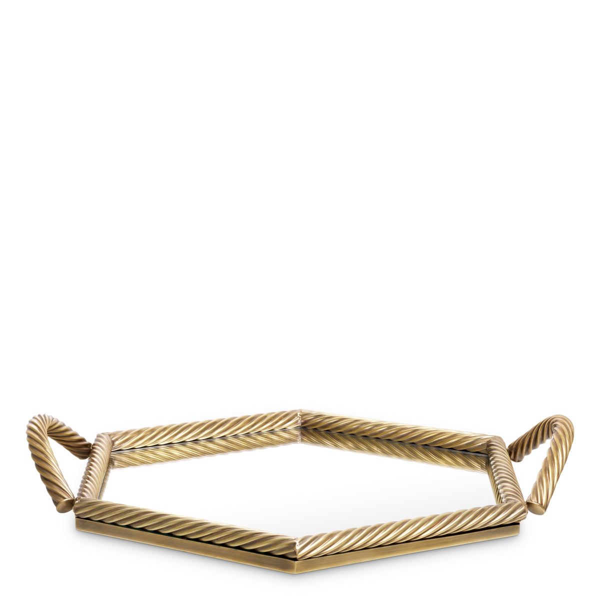 Hexagonal Mirrored Tray Salvi | Eichholtz Miami