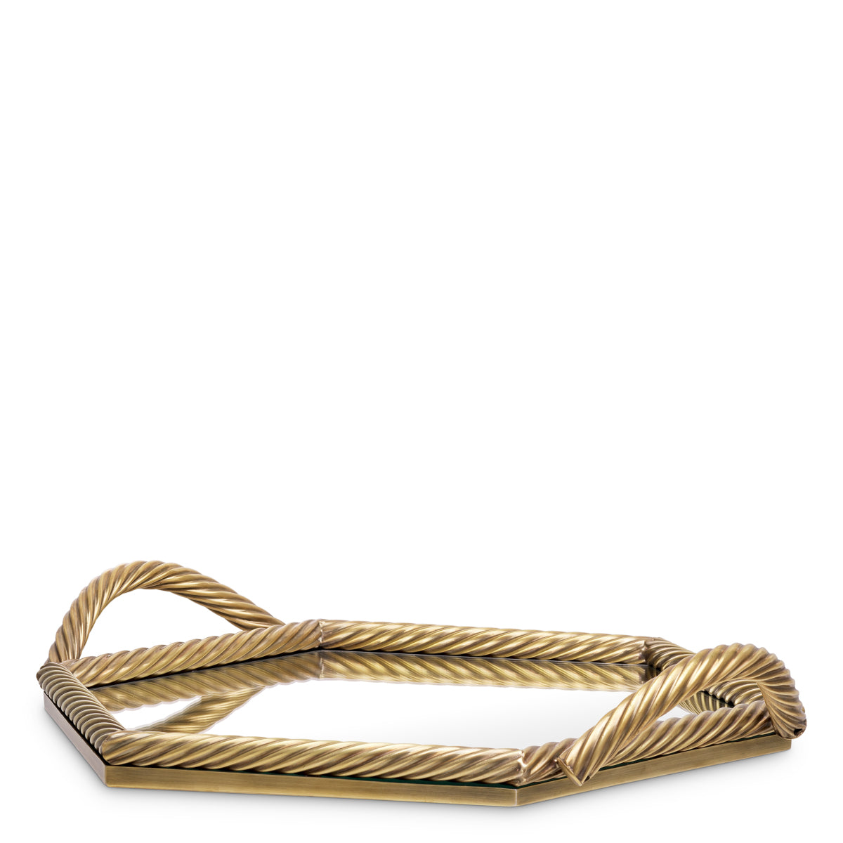 Hexagonal Mirrored Tray Salvi | Eichholtz Miami