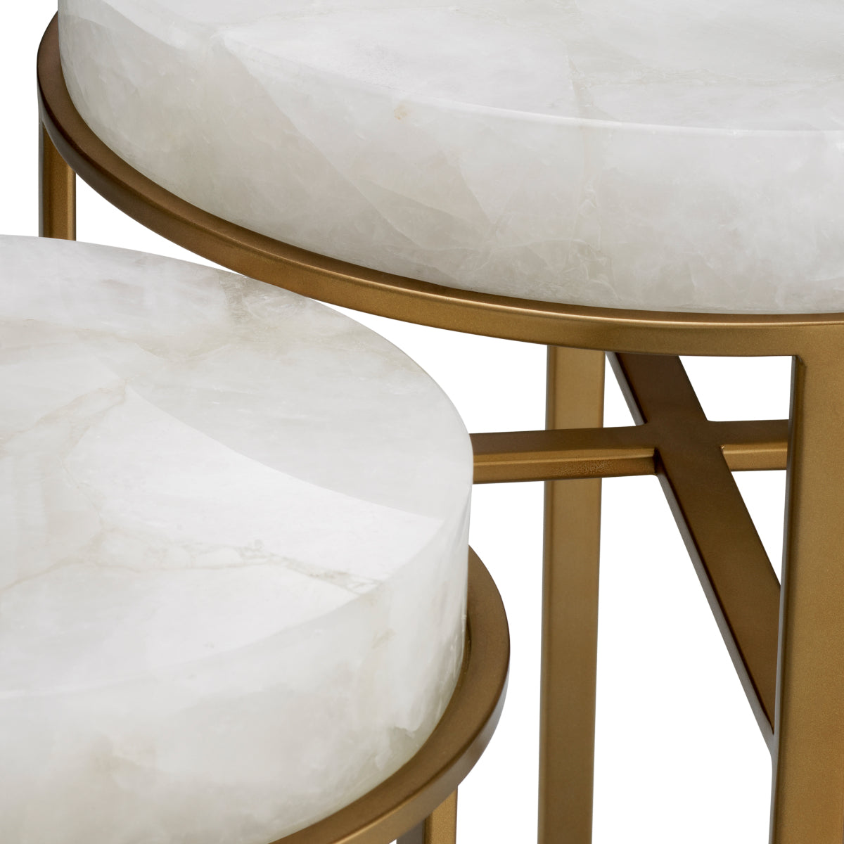Crystal Round Side Tables (2) Hoxton | Eichholtz Miami