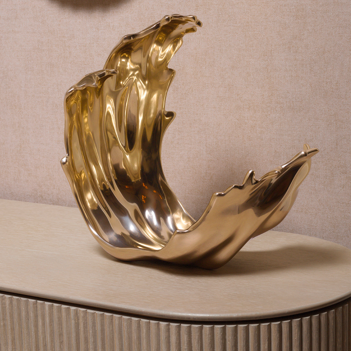 Golden Metal Object Langley | Eichholtz Miami