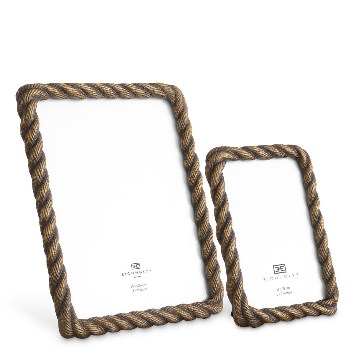 Rope-Pattern Gold Picture Frames (2) Corwyn | Eichholtz Miami