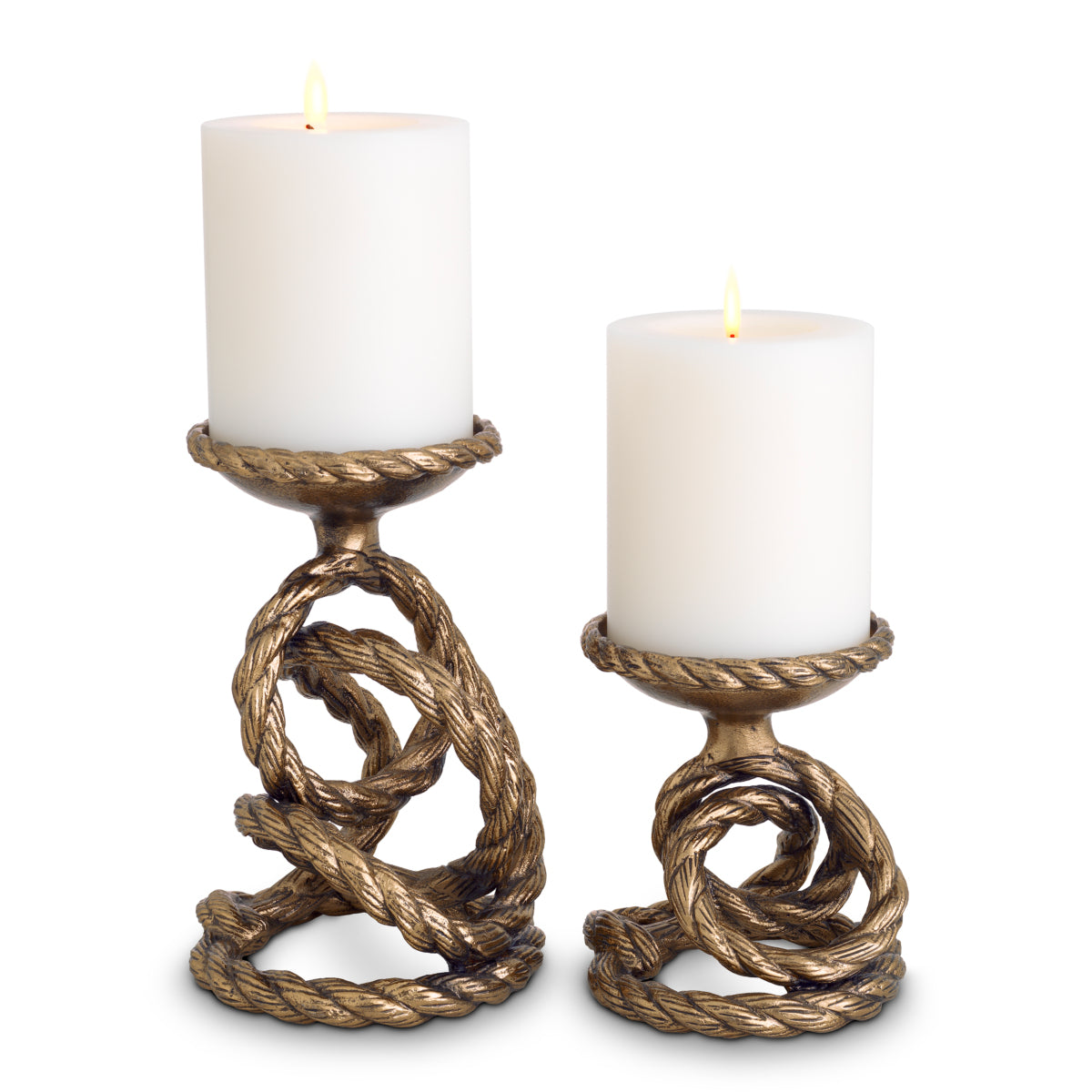 Gold Rope Candle Holders (2) Corwyn | Eichholtz Miami
