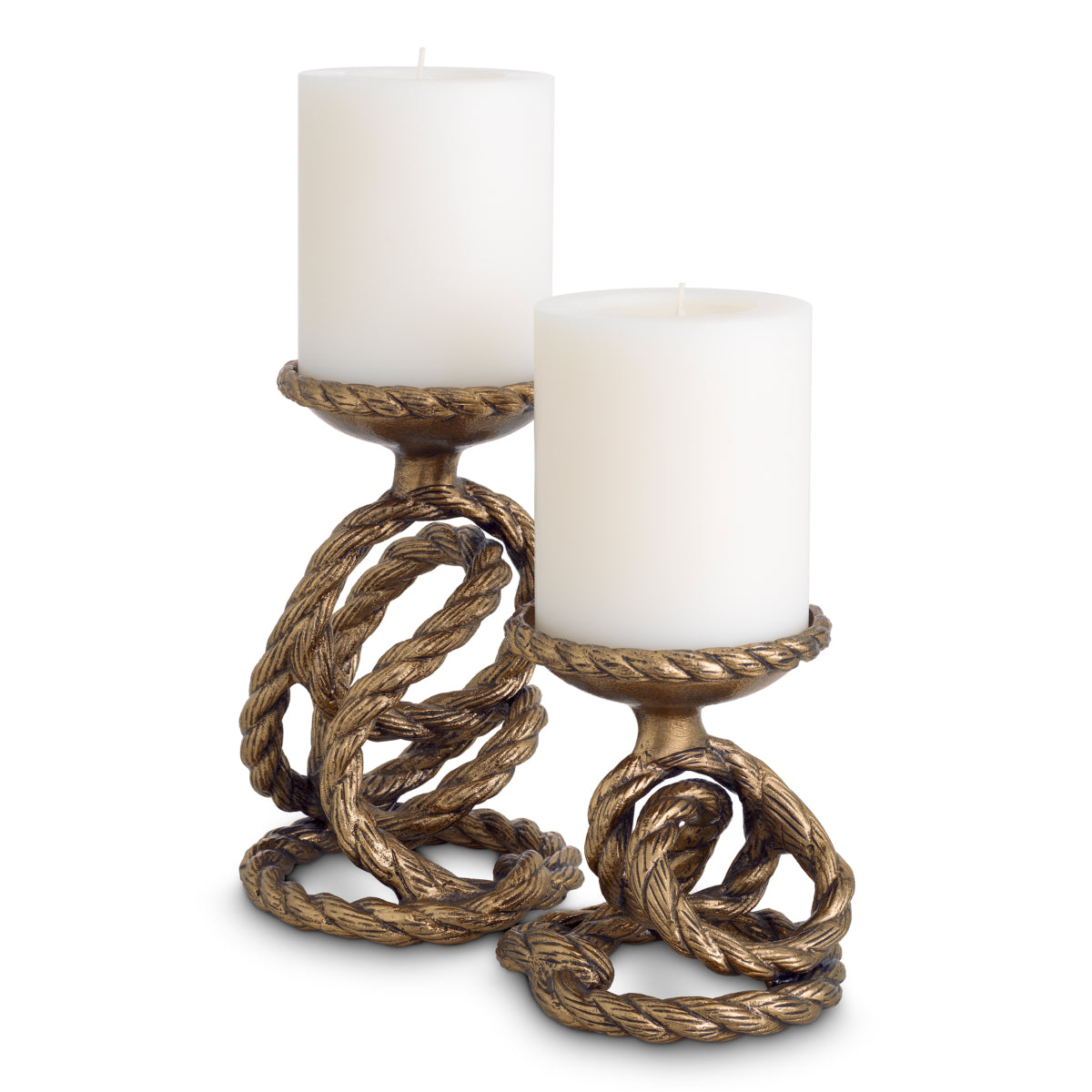 Gold Rope Candle Holders (2) Corwyn | Eichholtz Miami