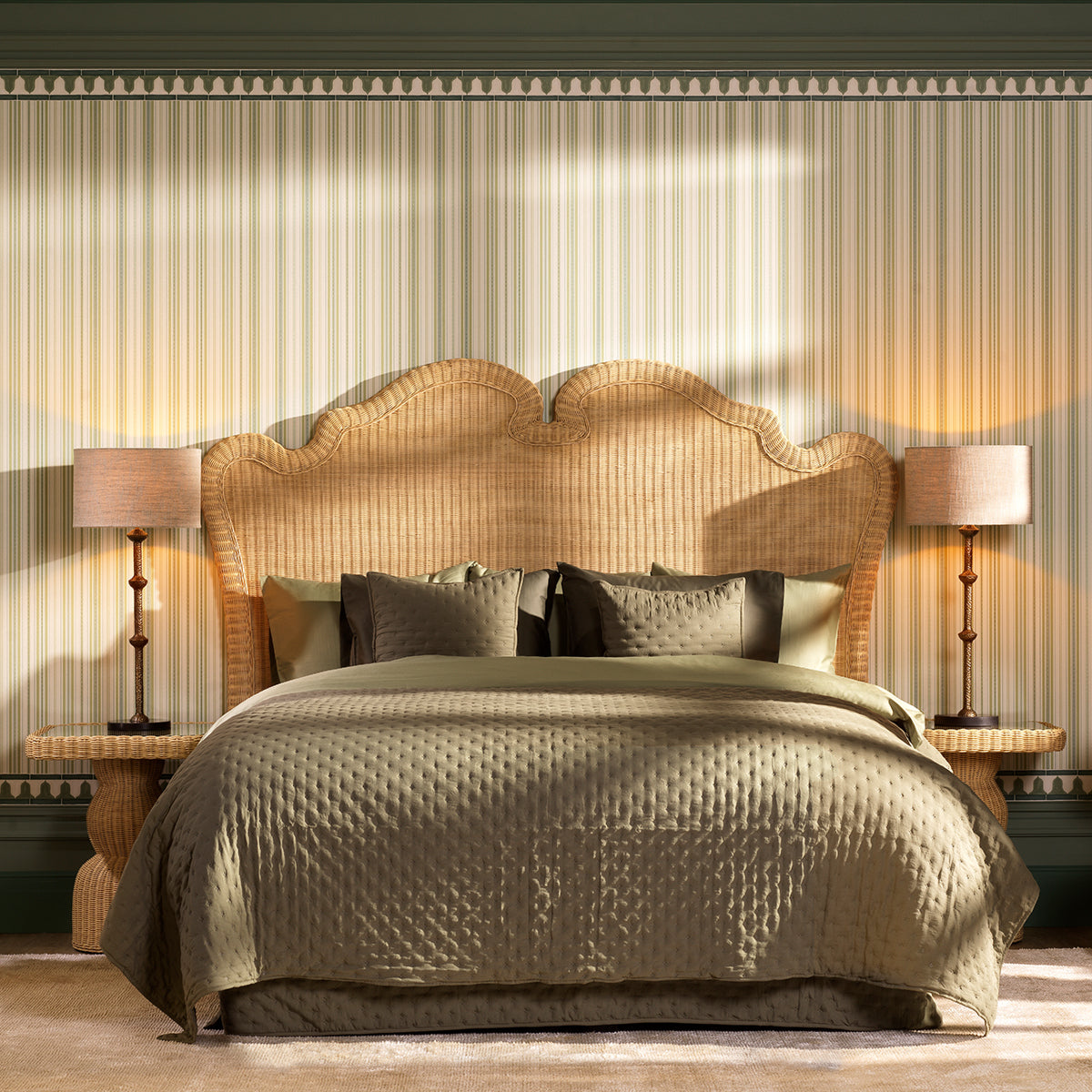 Natural Rattan Headboard Boudoir | Eichholtz Miami