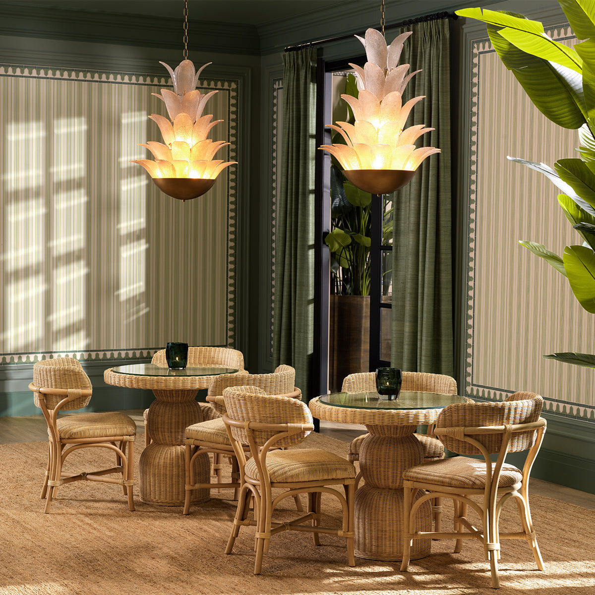 Natural Rattan Dining Table Tiago | Eichholtz Miami