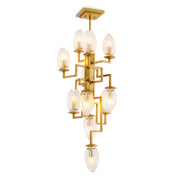 Clear Ribbed Glass Chandelier Persephone | Eichholtz Miami