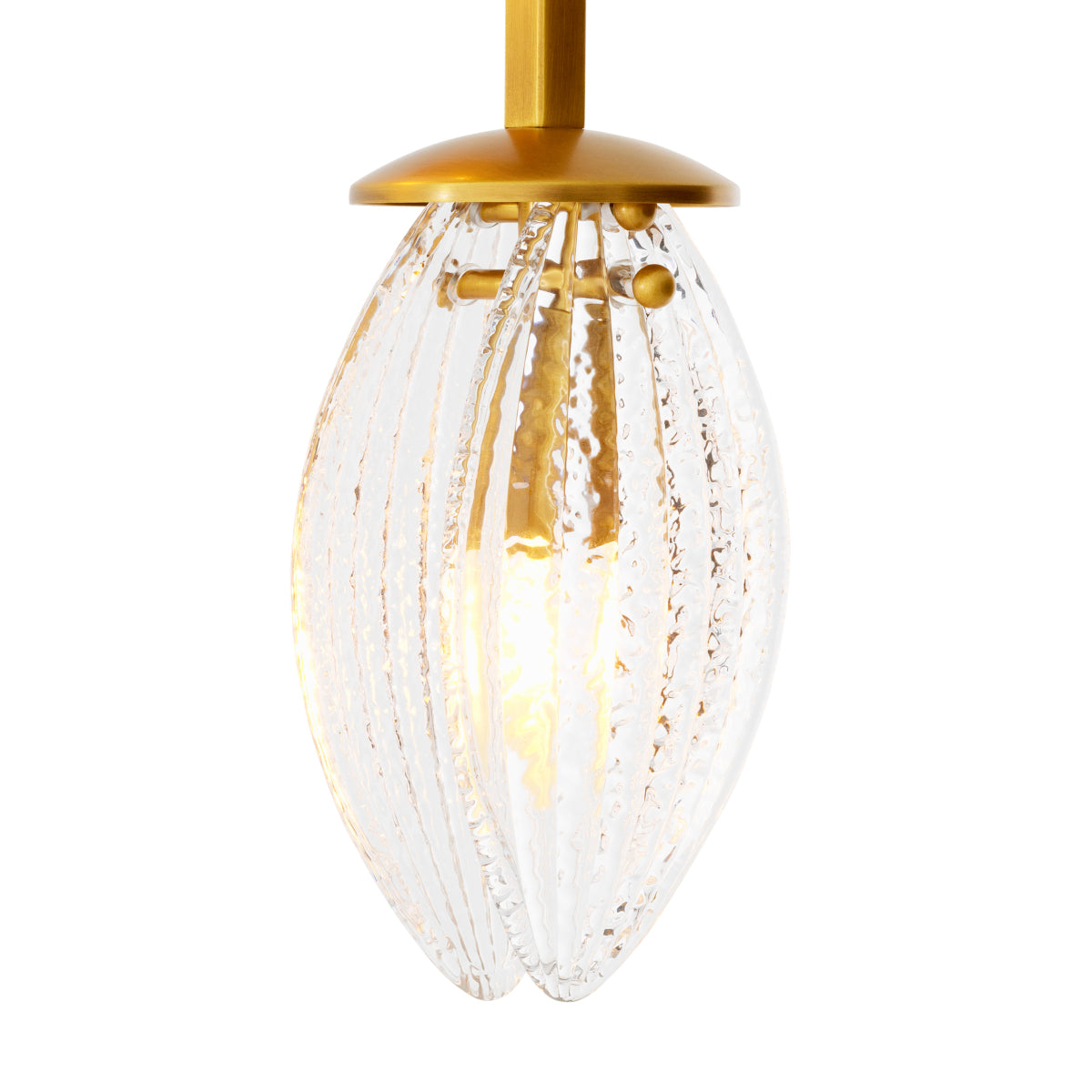 Clear Ribbed Glass Chandelier Persephone | Eichholtz Miami