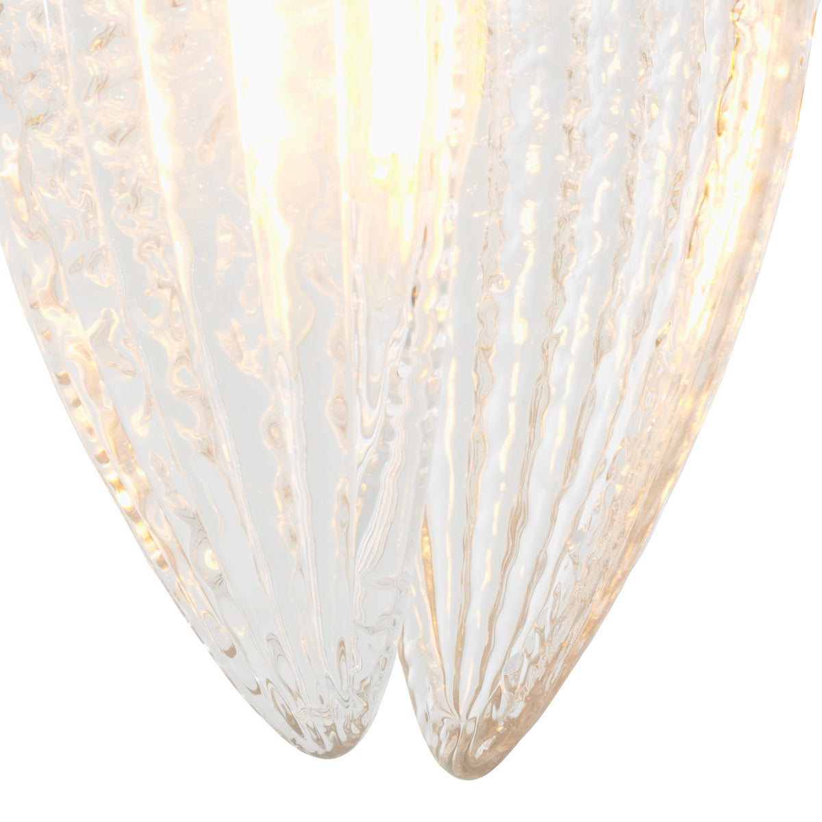Clear Ribbed Glass Chandelier Persephone | Eichholtz Miami