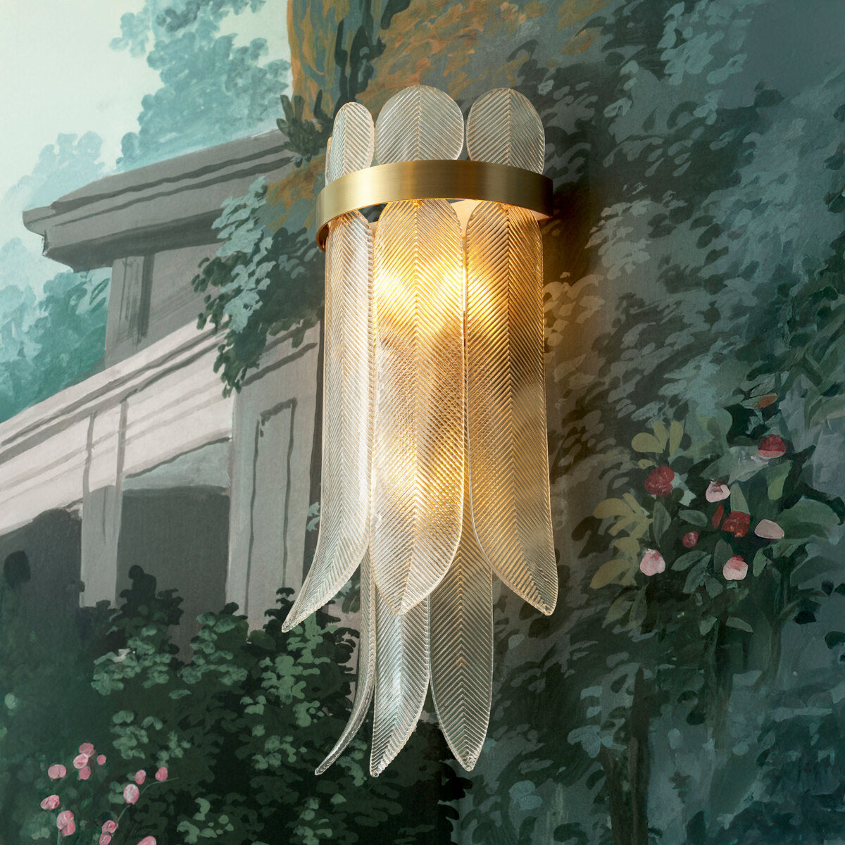 Brass Feather Wall Lamp Erika | Eichholtz Miami