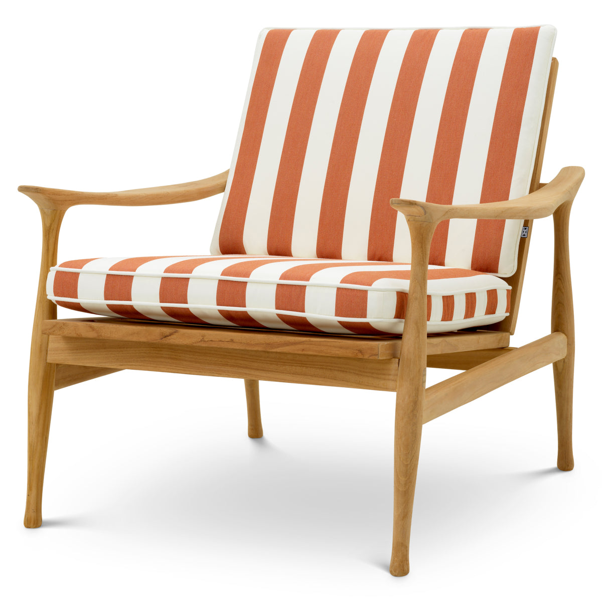 Teak Striped Outdoor Chair Manzo | Eichholtz Miami