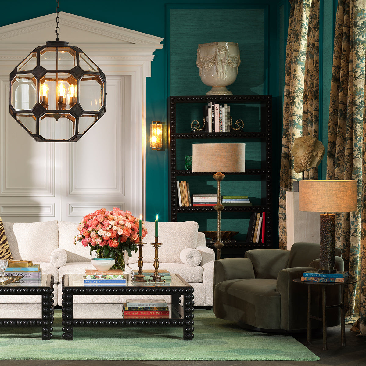 Printed Fabric Cushion Amarante | Eichholtz Miami