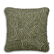 Green Geometric Pattern Cushion Camari | Eichholtz Miami