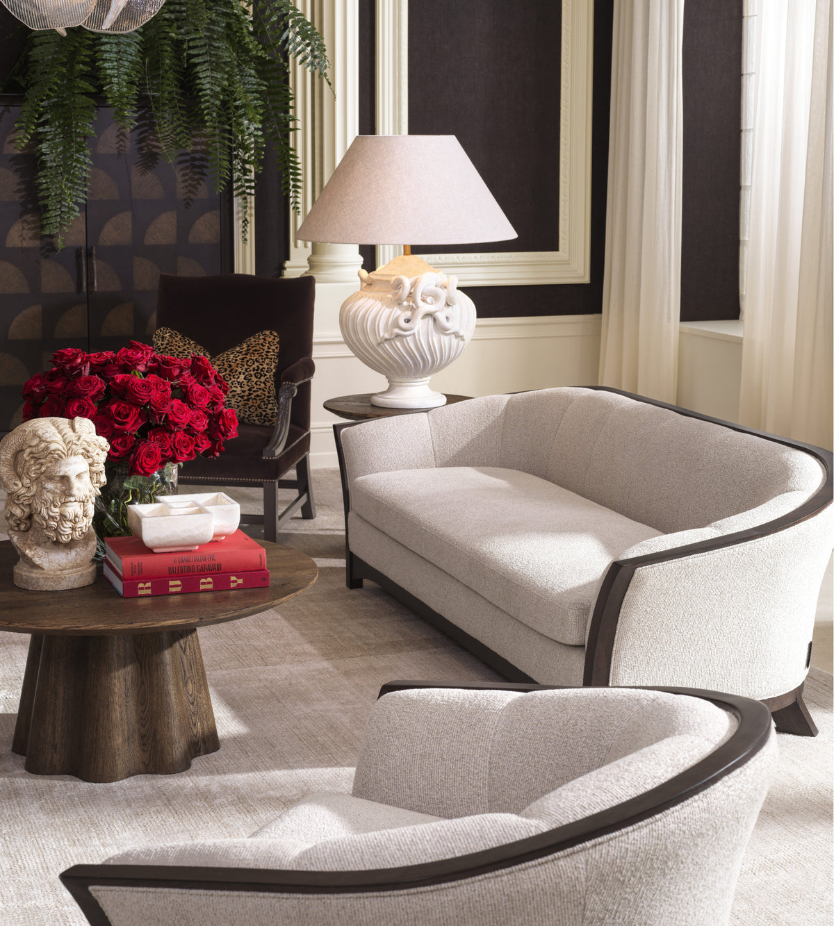 Wooden Framed Beige Sofa Bleecker | Eichholtz Miami